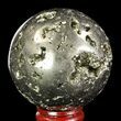 Polished Pyrite Sphere - Peru #65112-1